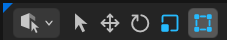 Box Scale button in the viewport toolbar